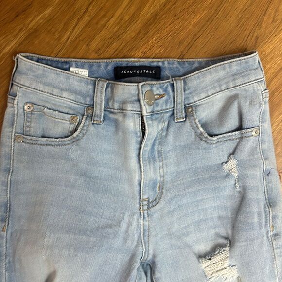 Aéropostale Denim Leggins, Jeggings Sz 4 Regular Mid Rise - Picture 4 of 13